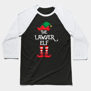 Lawyer Elf Matching Family Christmas Baseball T-Shirt